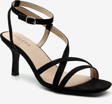 Celena - Sandalias con hebilla 'Chia' en negro