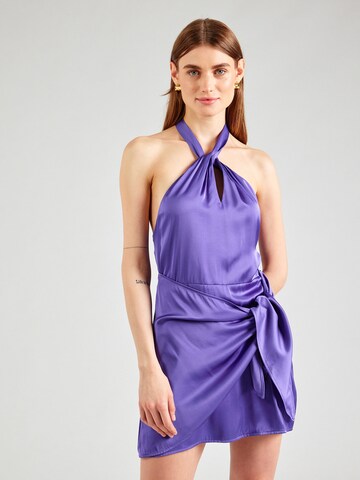 Robe de cocktail MYLAVIE by Sarah Harrison en violet : devant