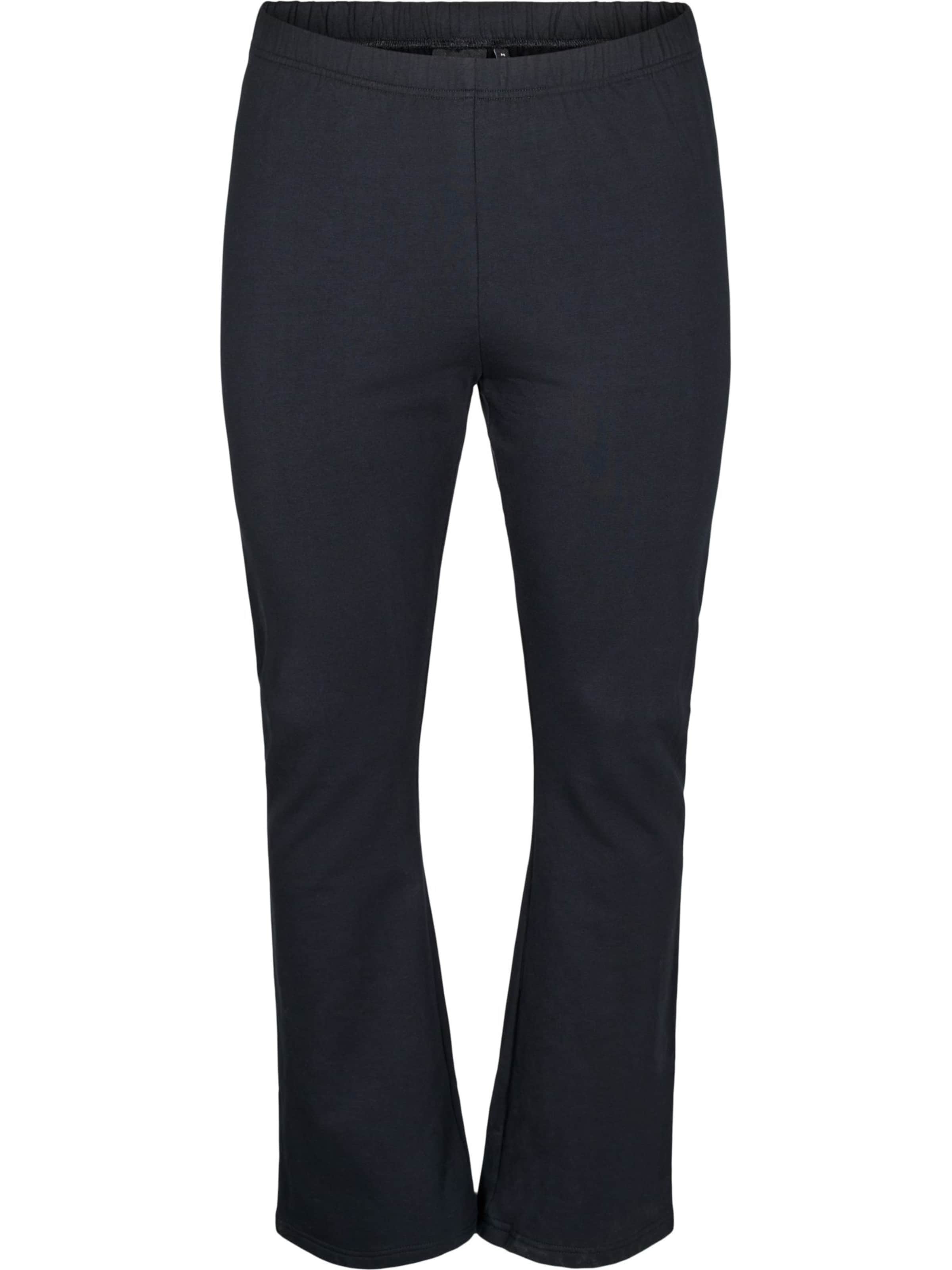 évasé Pantalon 'Vfili' Zizzi en noir : devant