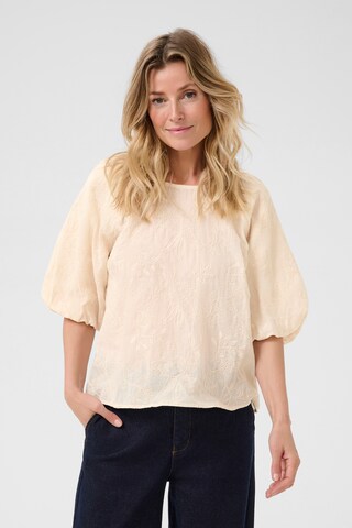 Cream Bluse 'Luna' i beige: forside