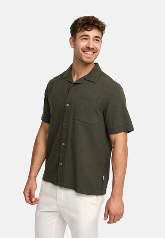 INDICODE JEANS Regular fit Overhemd 'Driller' in Groen