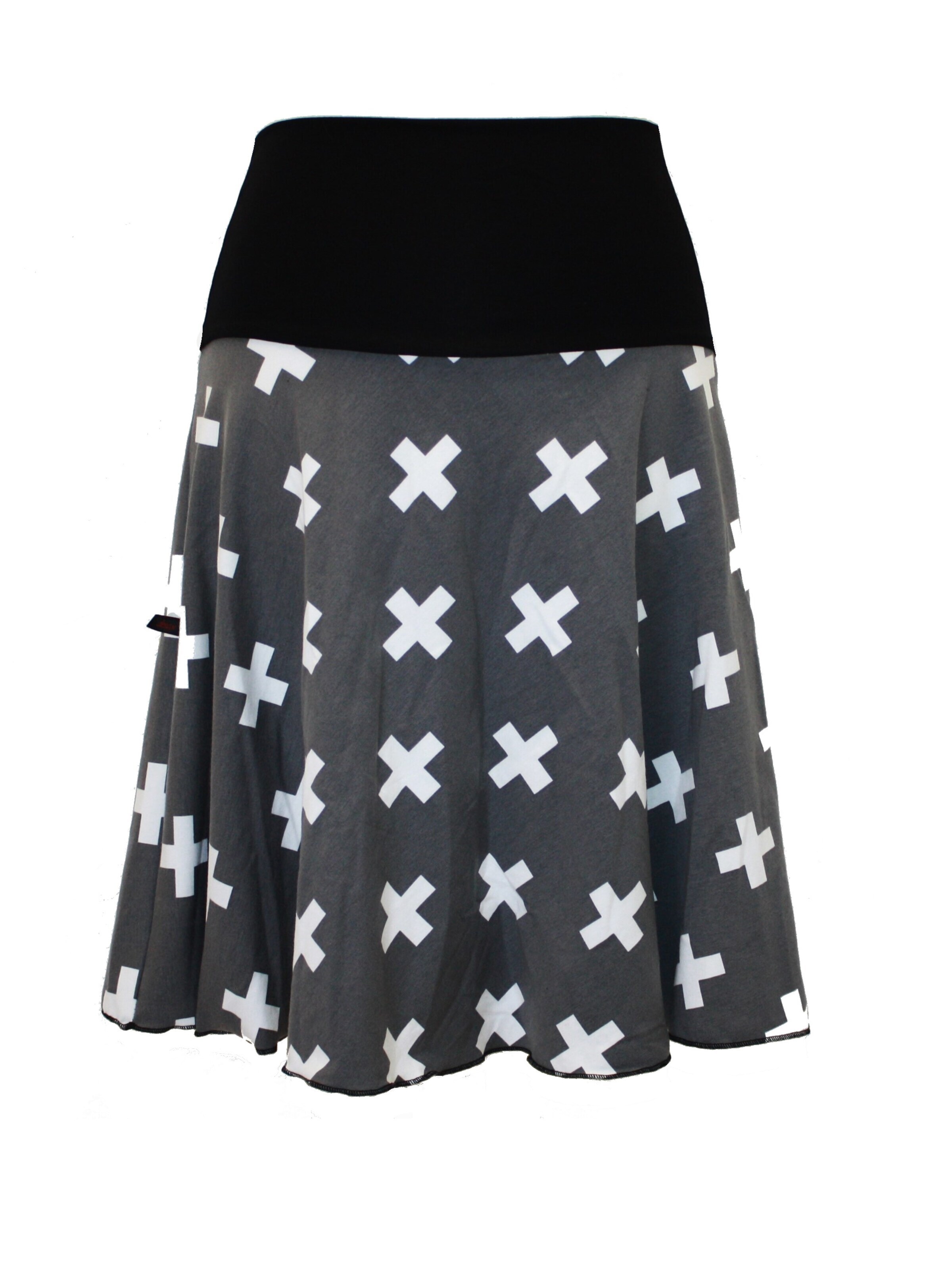 dunkle design Skirt 'Kreuz' in Grey: front