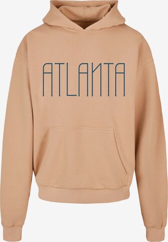 Merchcode Sweatshirt 'Atlanta' in Beige: voorkant