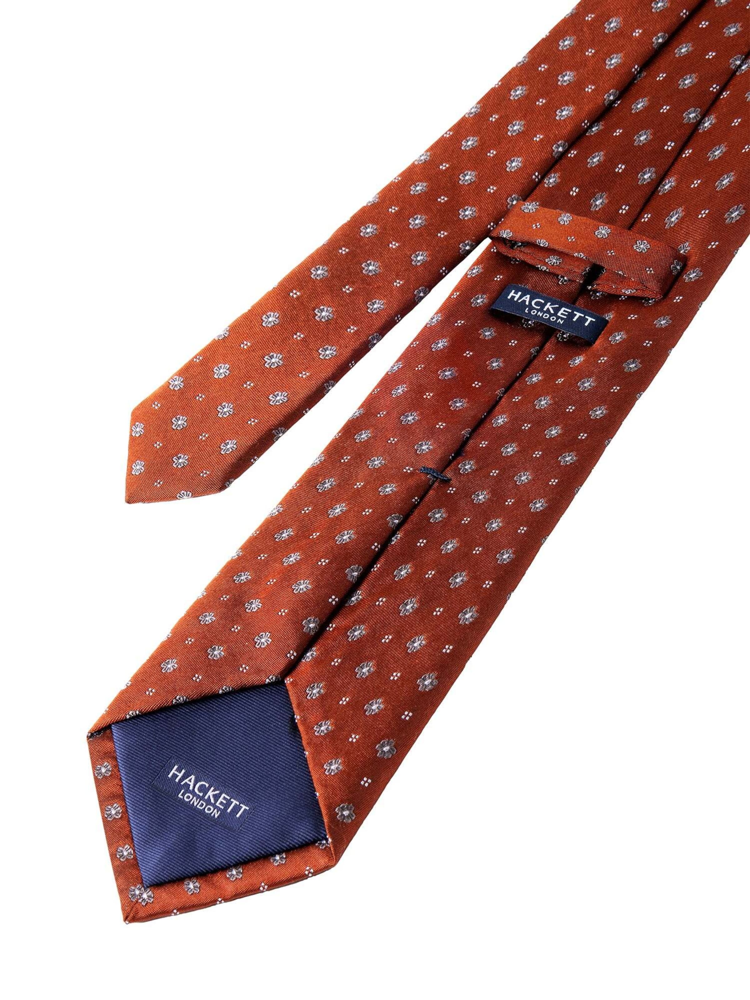 Hackett London Stropdas 'TONAL FLOWER' in Oranje