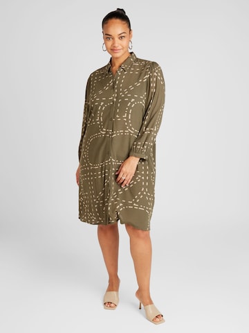 ONLY Carmakoma Shirt dress 'PHOEBE' in Green: front