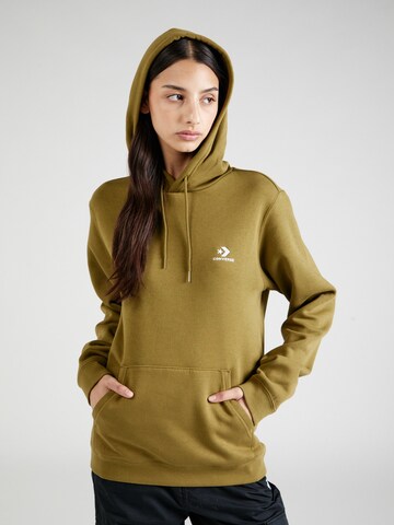 CONVERSE Sweatshirt 'Go-To' in Groen: voorkant