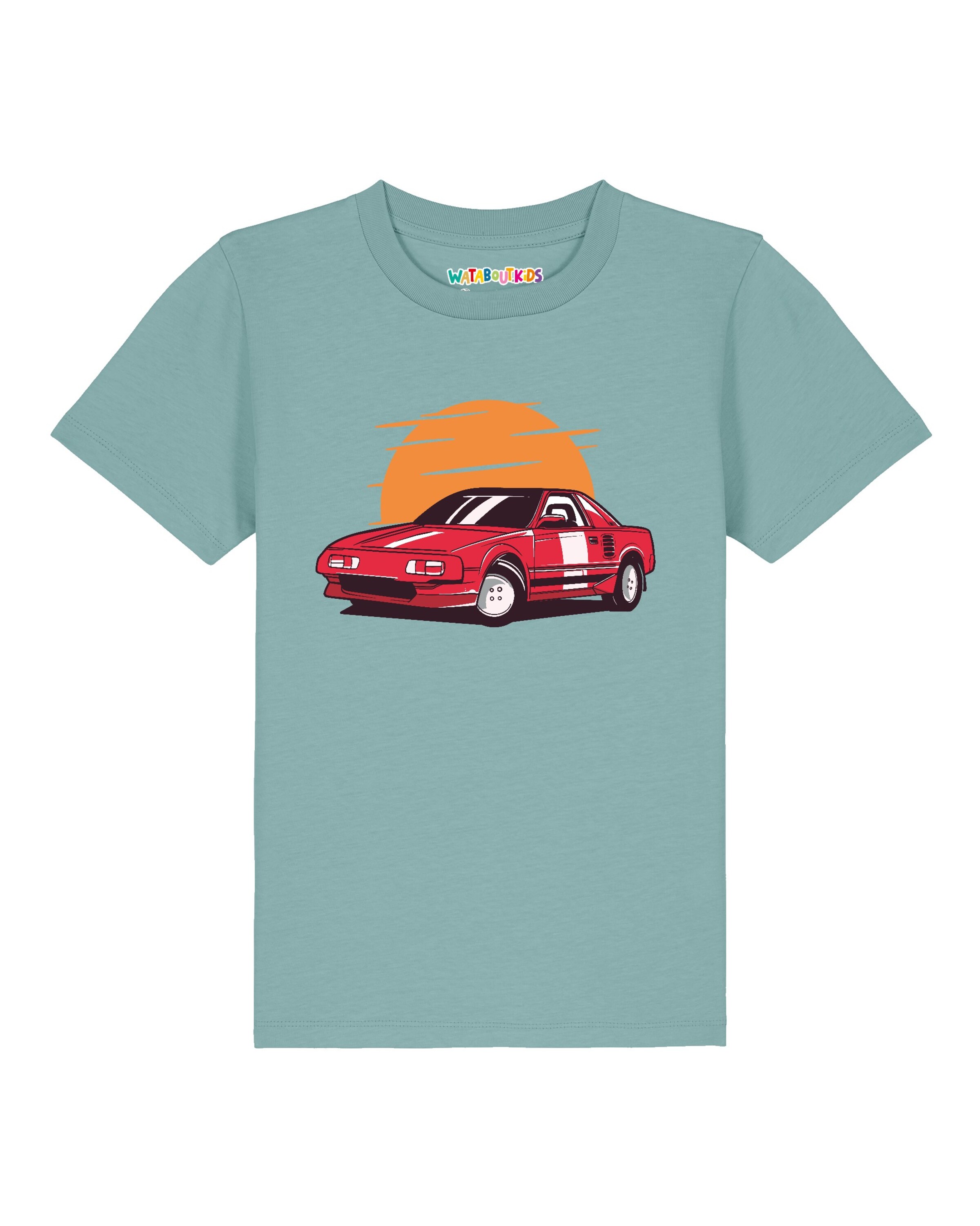 Maglietta 'Sport Car' di watabout.kids in blu: frontale