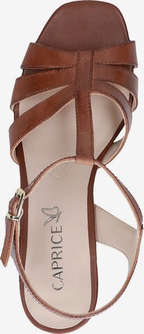 CAPRICE Sandalen met riem in Bruin