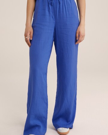 WE Fashion Wide leg Broek in Blauw