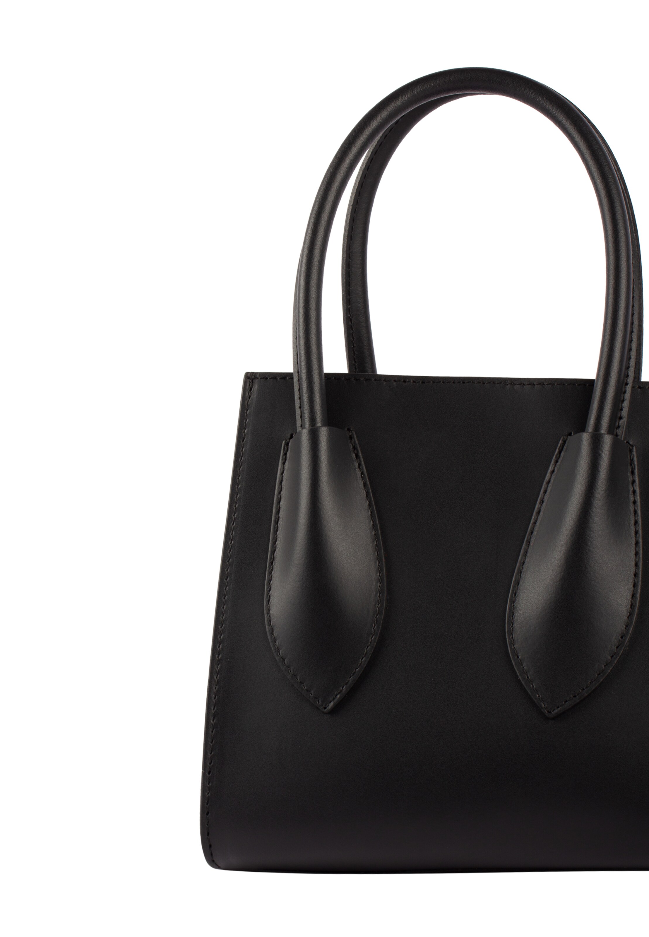 Borsa a mano di faina in nero