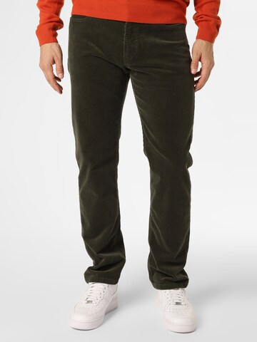 Nils Sundström Regular Trousers 'Aiden' in Green: front