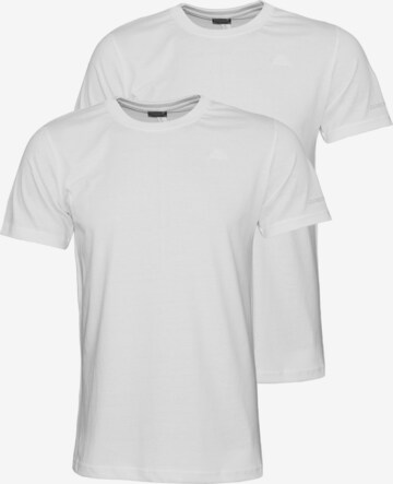 T-Shirt fonctionnel KAPPA en blanc : devant