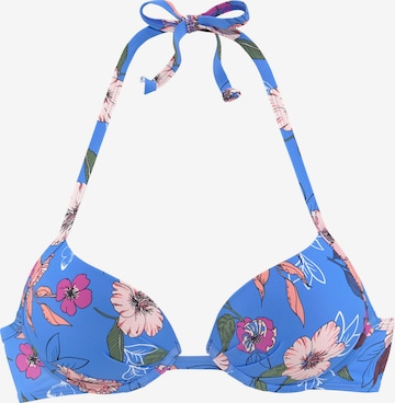 s.Oliver Push-up Bikini Top in Blue: front