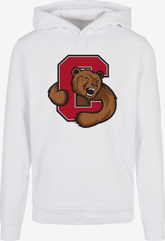 Sweat-shirt 'Cornell University - Bear' Merchcode en blanc : devant