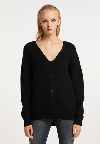 myMo ROCKS Knit Cardigan in Black: front