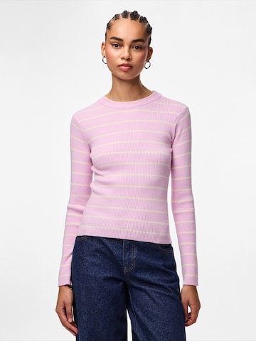 PIECES Sweter w kolorze fioletowy: przód