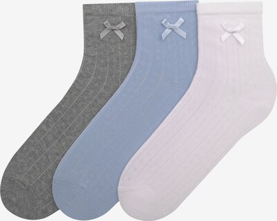 Pull&Bear Chaussettes en bleu ciel / gris / blanc cassé, Vue avec produit