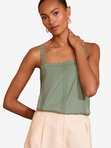 love & roses Top in Grün: Vorderseite