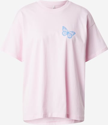 ONLY T-shirt i rosa: framsida