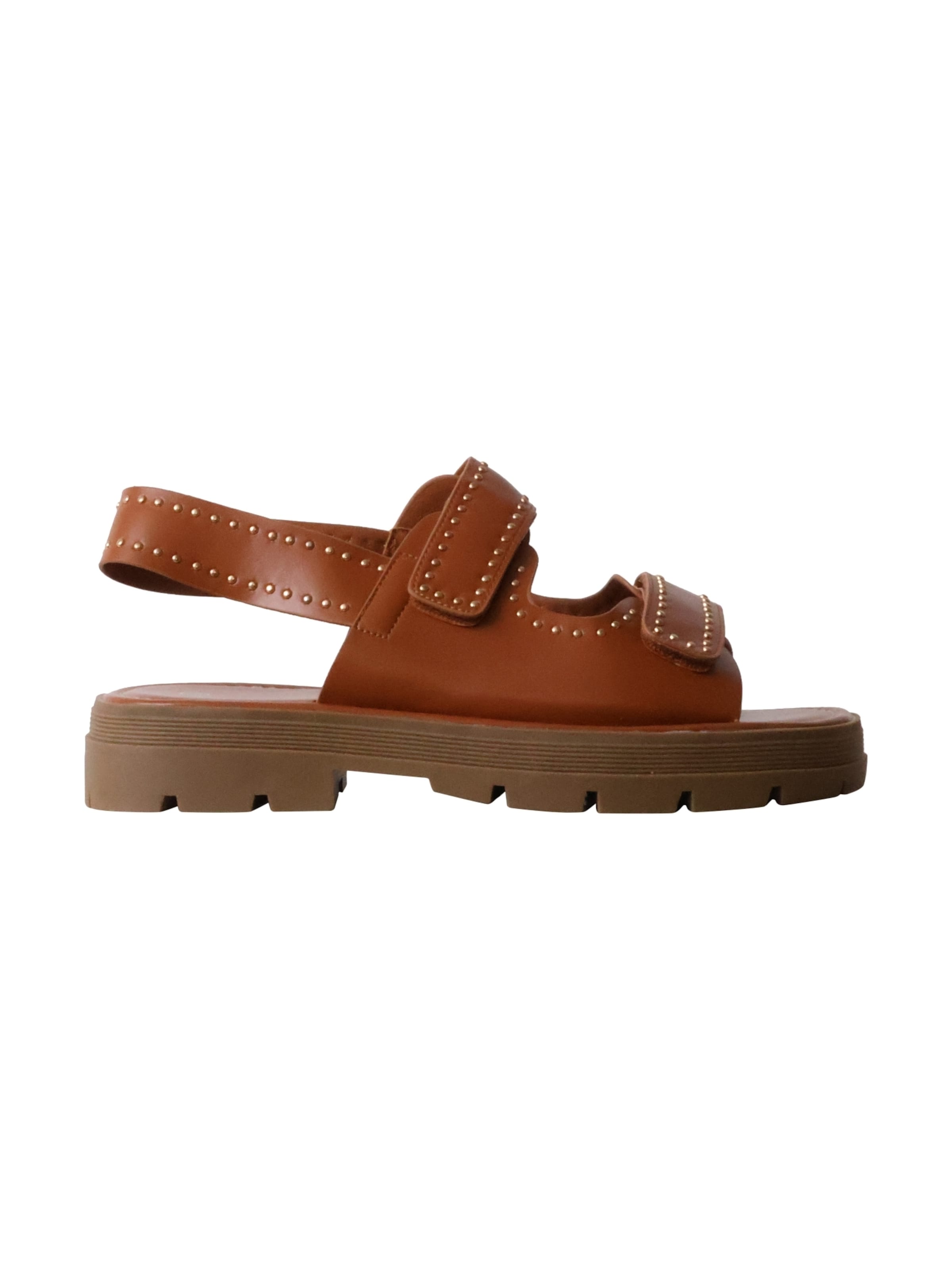 Super Mode Sandals in Brown: front
