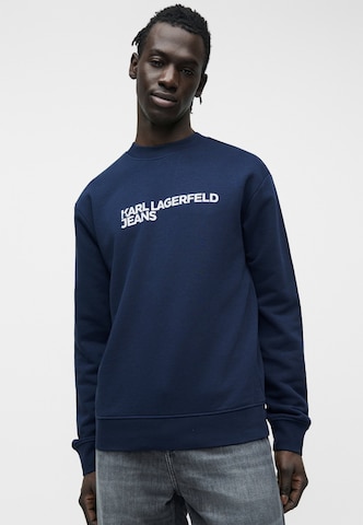 KARL LAGERFELD JEANS Mikina 'ESSENTIAL' - Modrá
