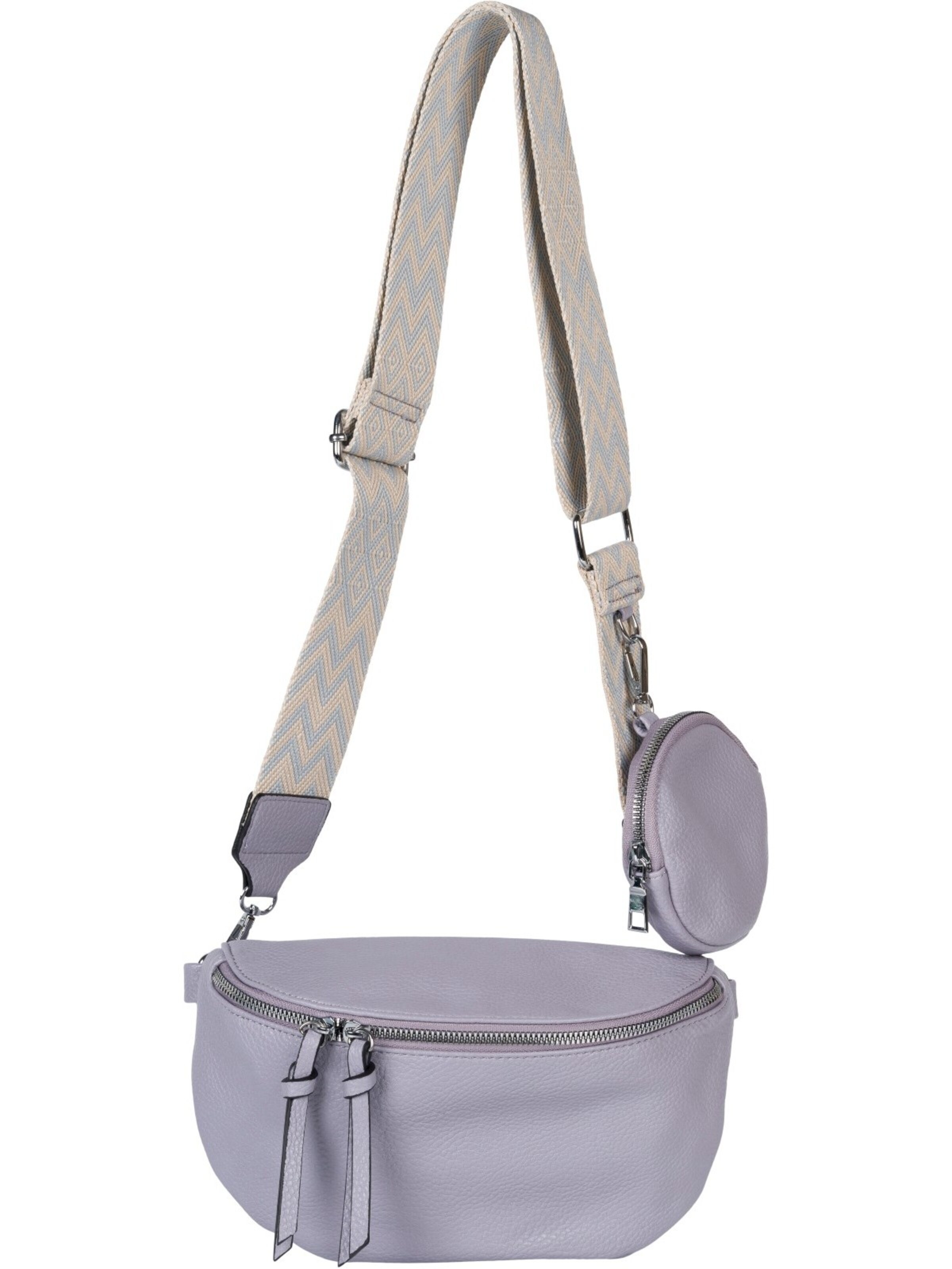 styleBREAKER Crossbody bag '2-Teiliges Set Halbmond Crossbody Bag' in Purple: front
