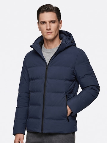 ALLTHEMEN Winter Jacket 'Wärmekammer' in Blue: front