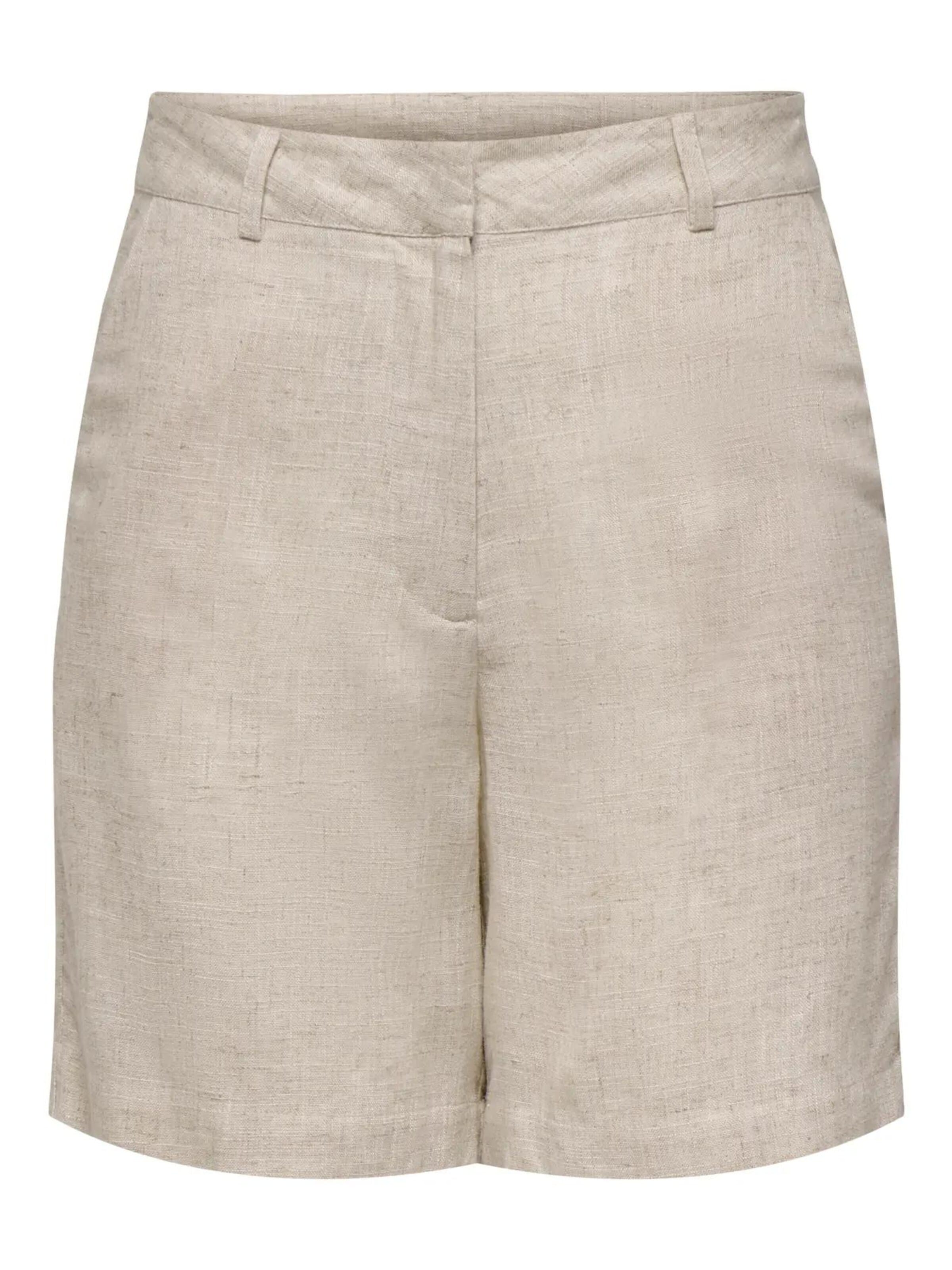 JDY Broek 'JDYMOLLY LINEN HW BERMUDA SHORTS' in 36 in de kleur Beige, Productweergave