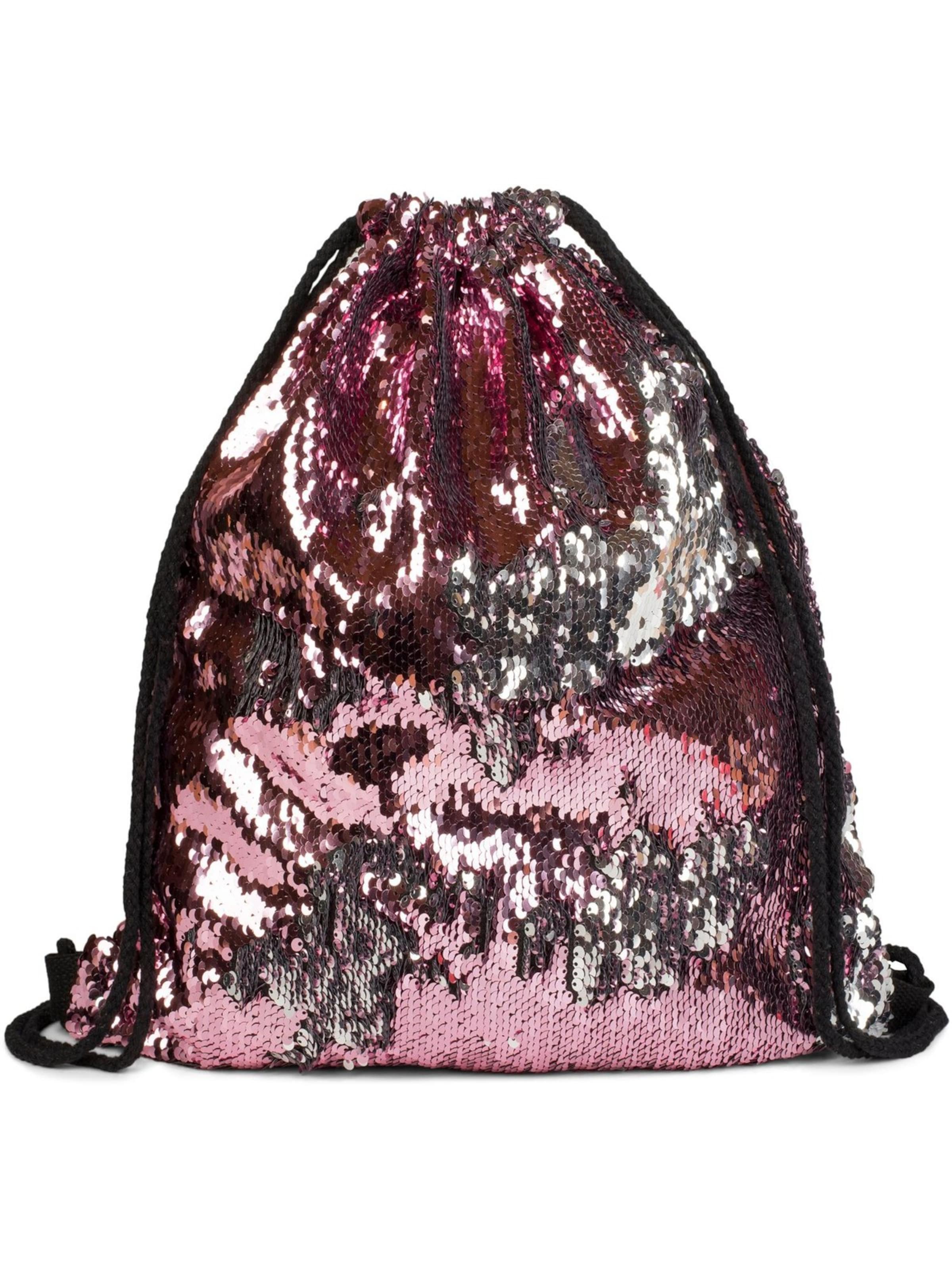 styleBREAKER Turnbeutel 'Turnbeutel mit Wendepailletten'‌‌‌‌‌‌‌‌‌‌ in Pink: Vorderseite