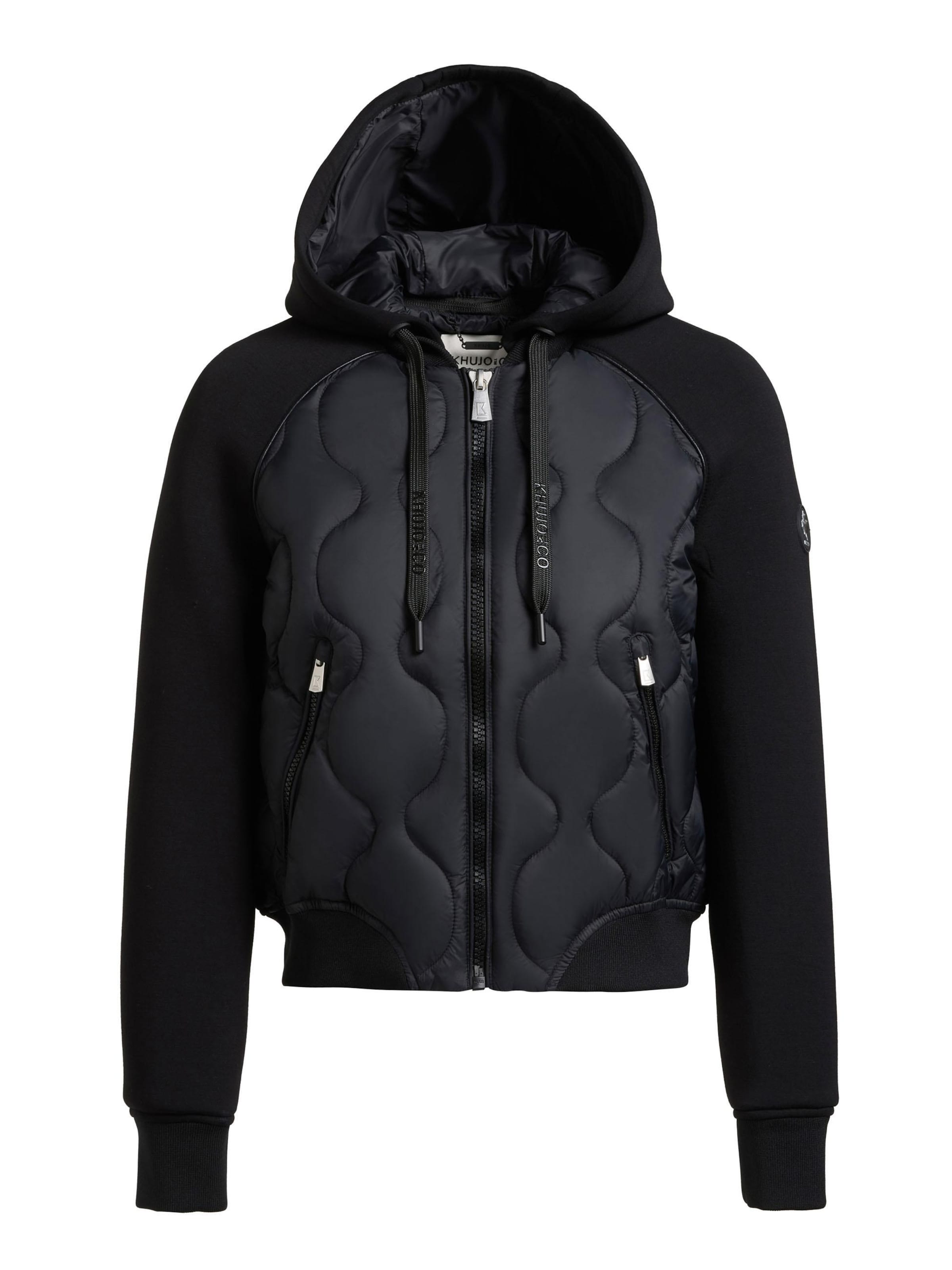 Giacca di mezza stagione 'Malaya' di khujo in nero: frontale