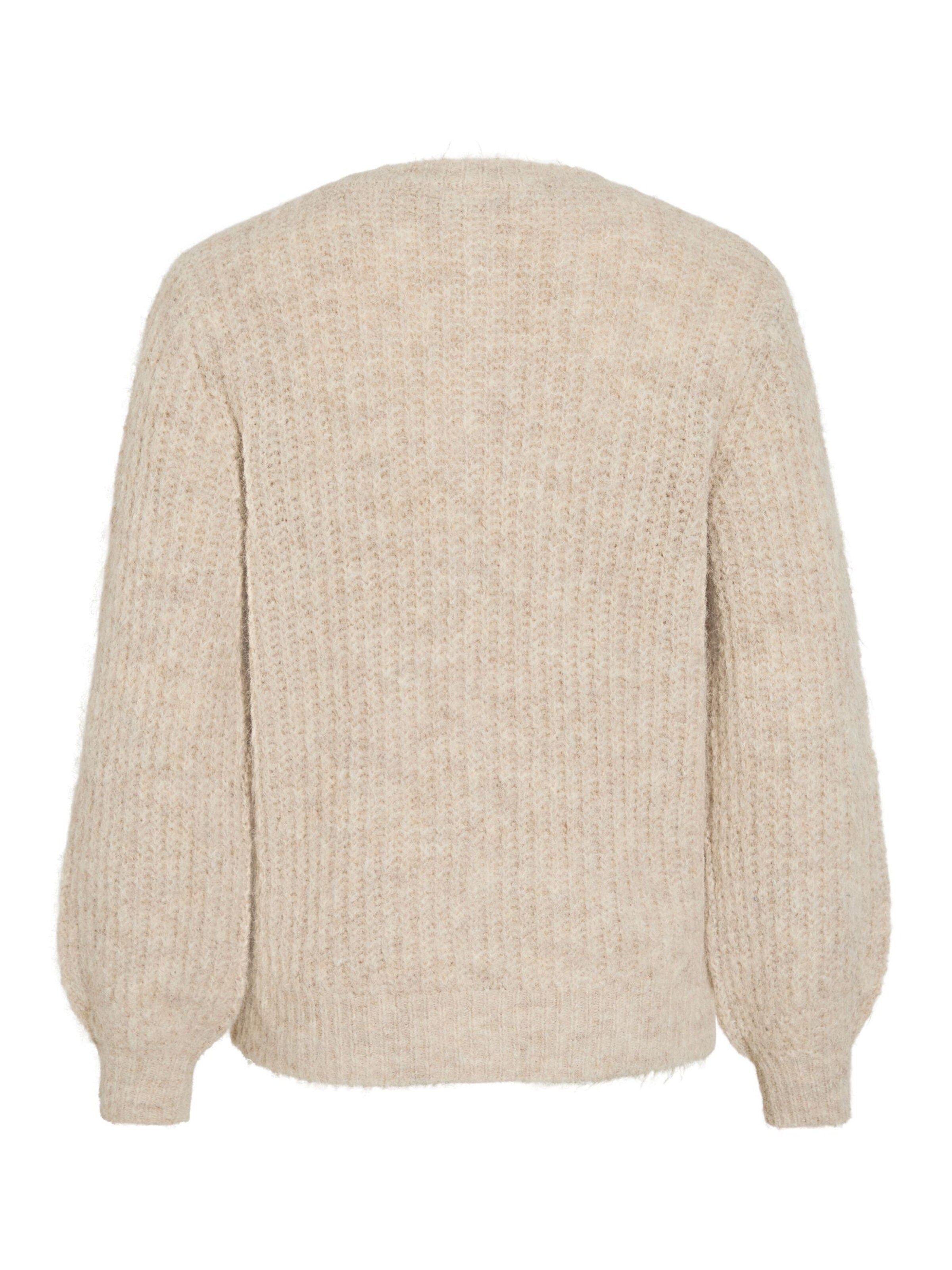 VILA Gebreid vest 'VILampe' in Bruin