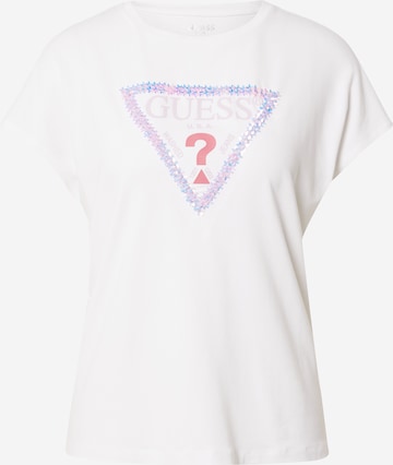 GUESS - Camiseta en blanco: frente