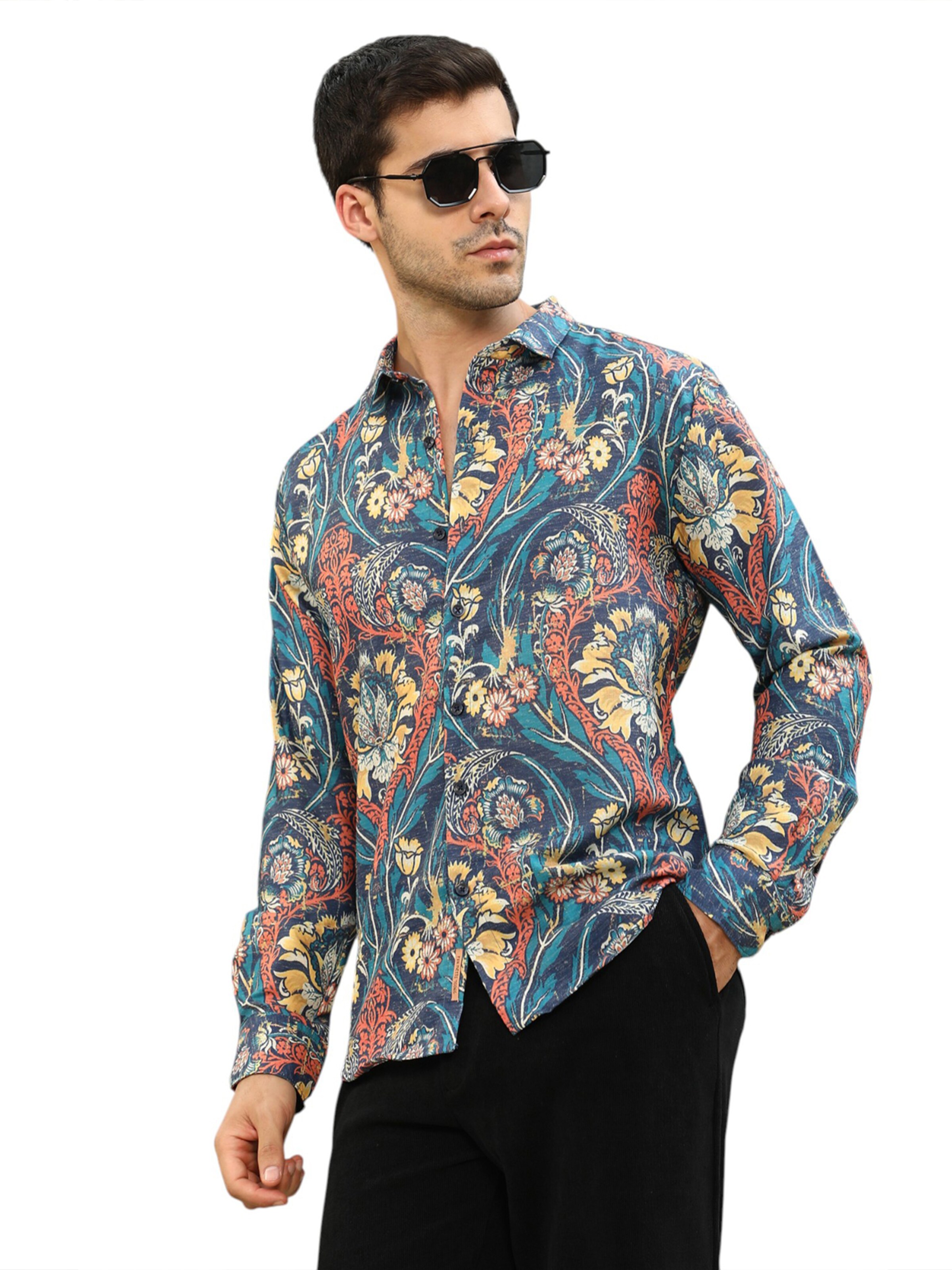 Regular fit Cămașă 'Kynlee' de la Campus Sutra pe albastru