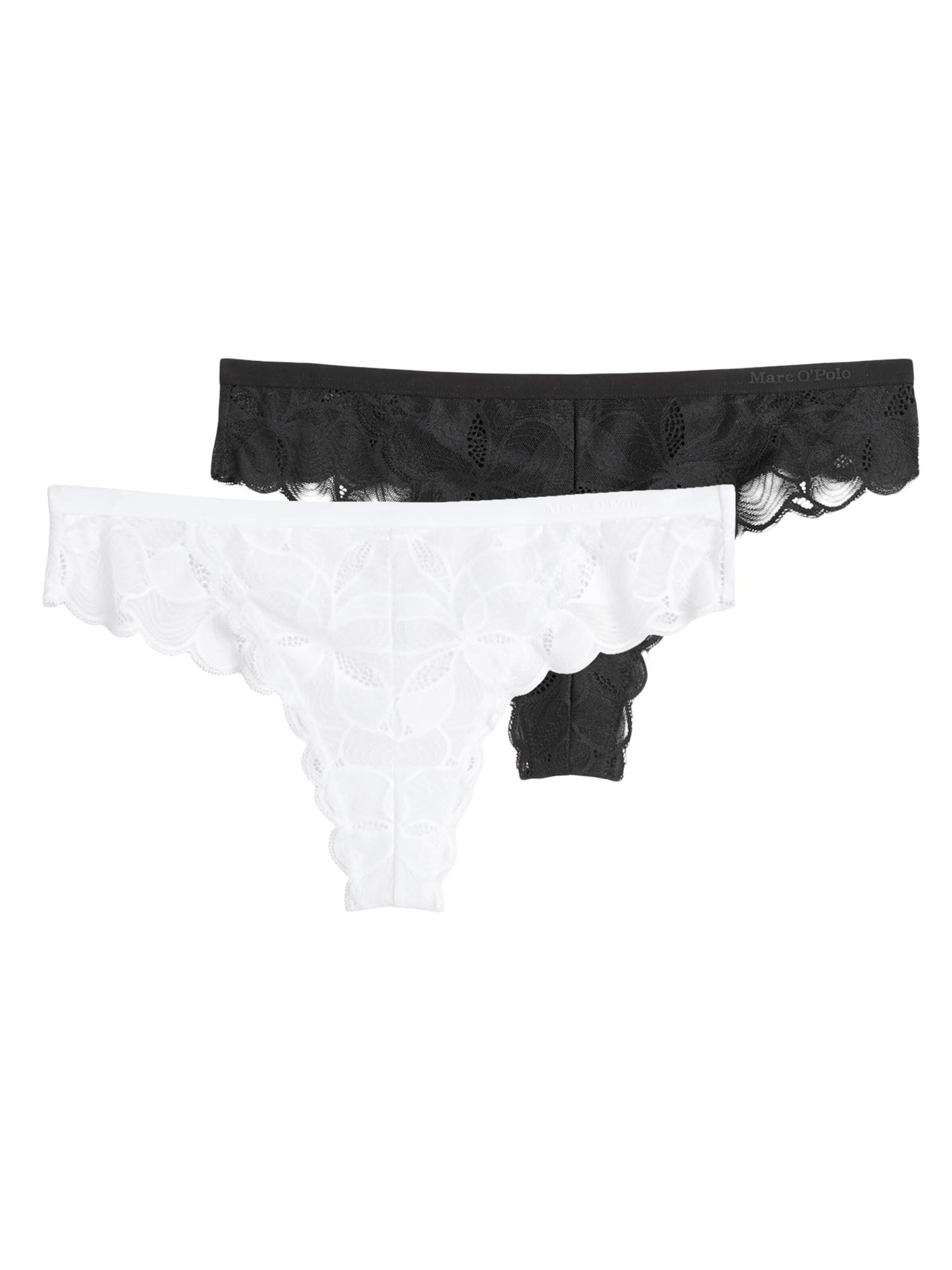 Marc O'Polo String 'Tender Lace' in Black: front