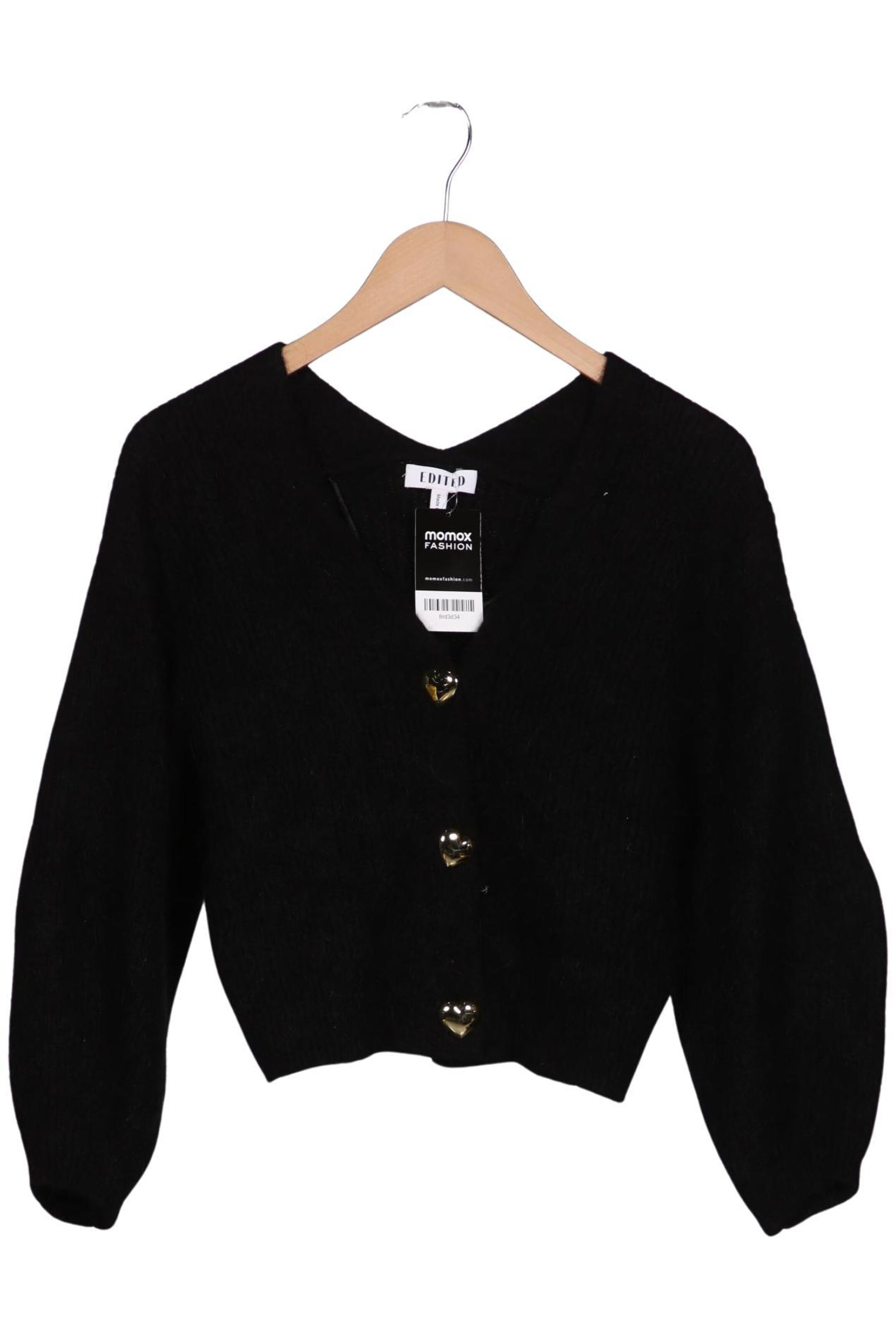 EDITED Strickjacke M in Schwarz: Vorderseite