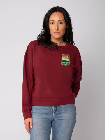 Sweat-shirt 'Good Vibe ' Watapparel en rouge : devant