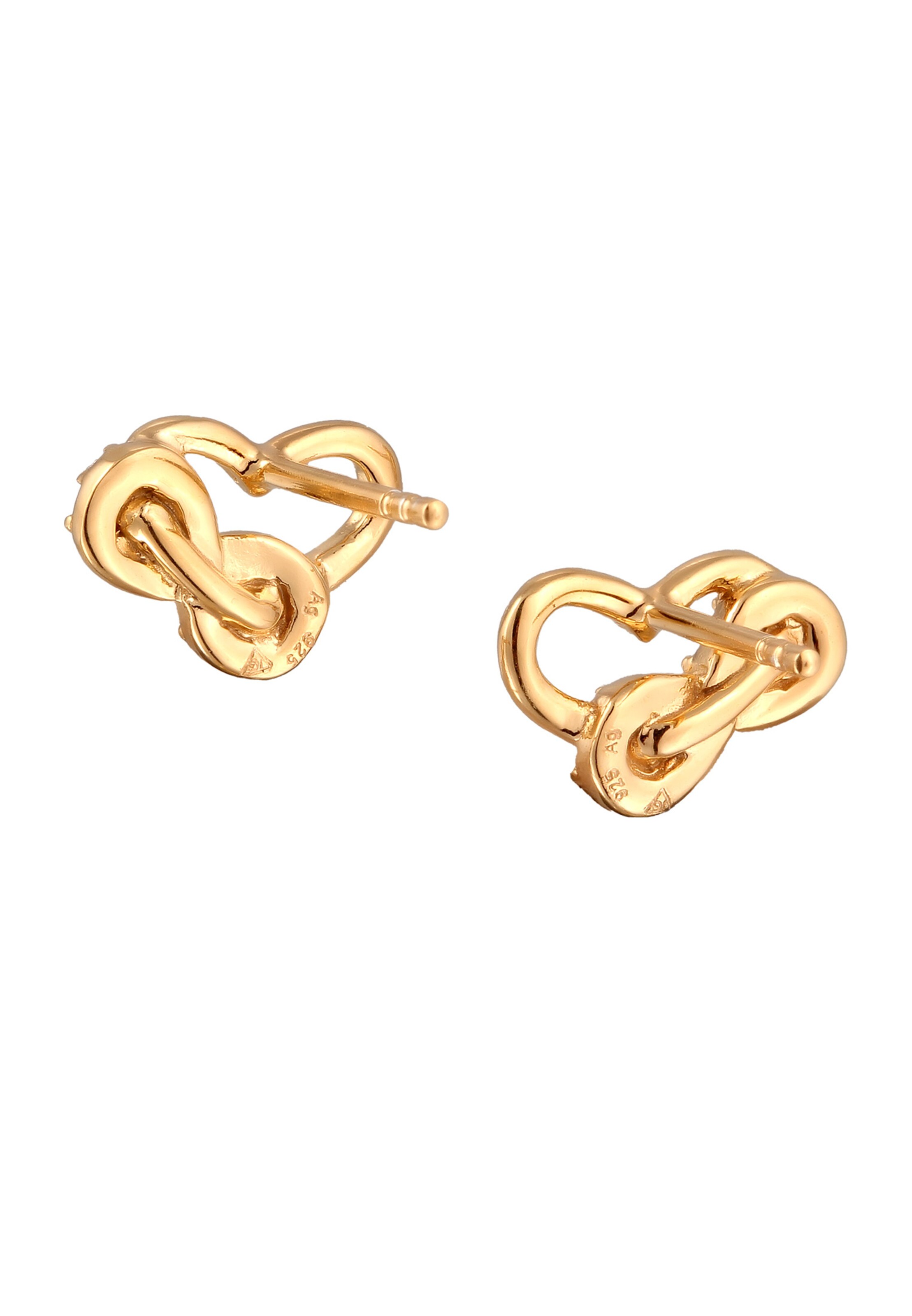 ELLI Ohrringe 'Herz mit Infinity' in Gold
