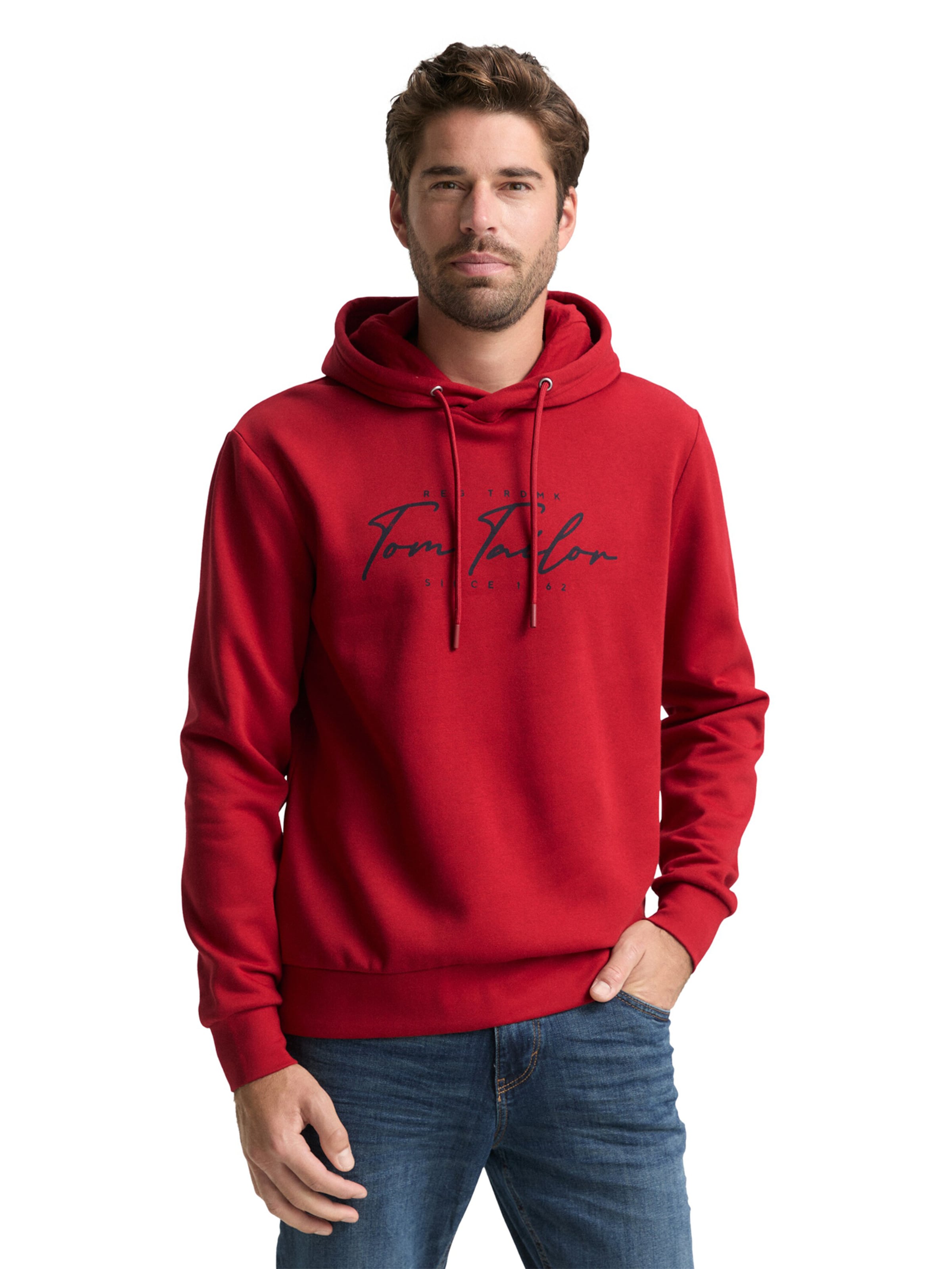 TOM TAILOR Sweatshirt in Red: front