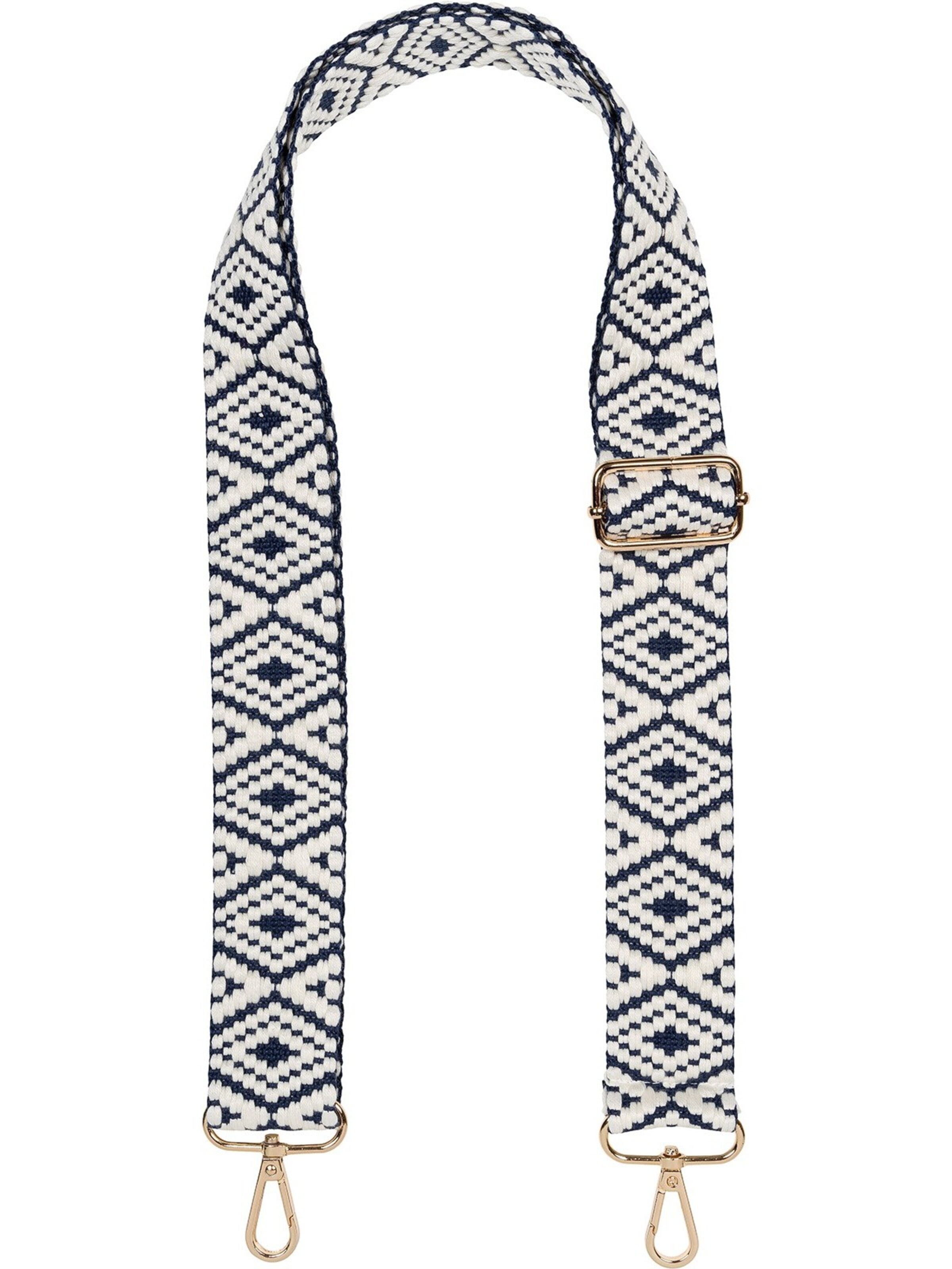 styleBREAKER Taschenzubehör 'Wechsel Taschengurt Azteken Muster'‌‌‌‌‌‌‌‌‌ in Blau: Vorderseite