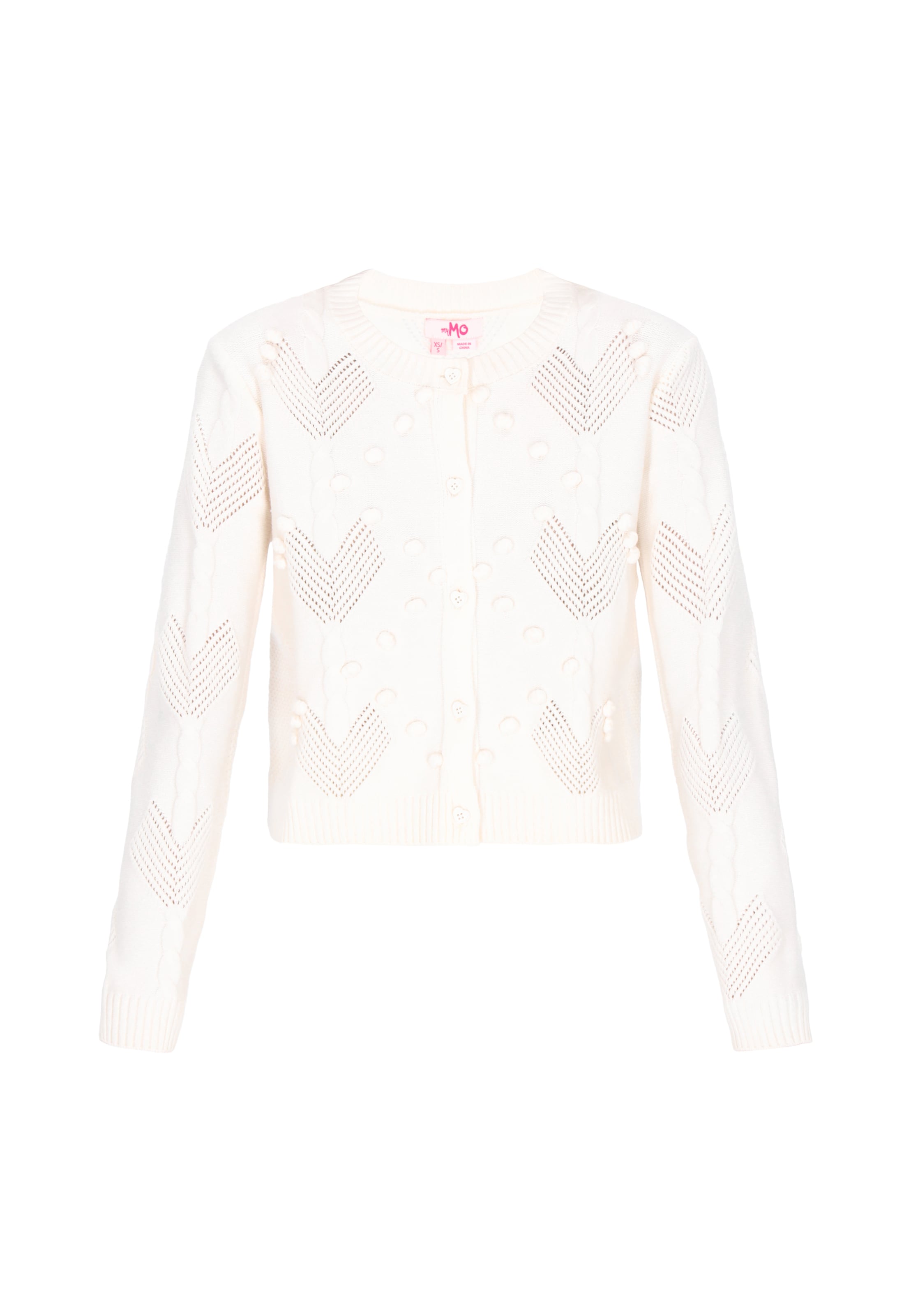 MYMO Kardigan w kolorze biały: przód