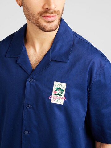 ADIDAS ORIGINALS Comfort fit Button Up Shirt 'Originals Leisure League' in Blue