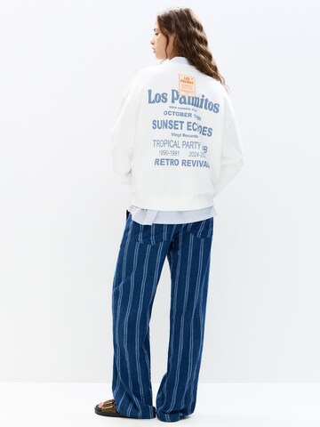 Pull&Bear Tréning póló 'PACIFIC' - fehér