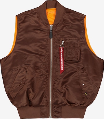 ALPHA INDUSTRIES Weste 'MA-1' in Braun: Vorderseite