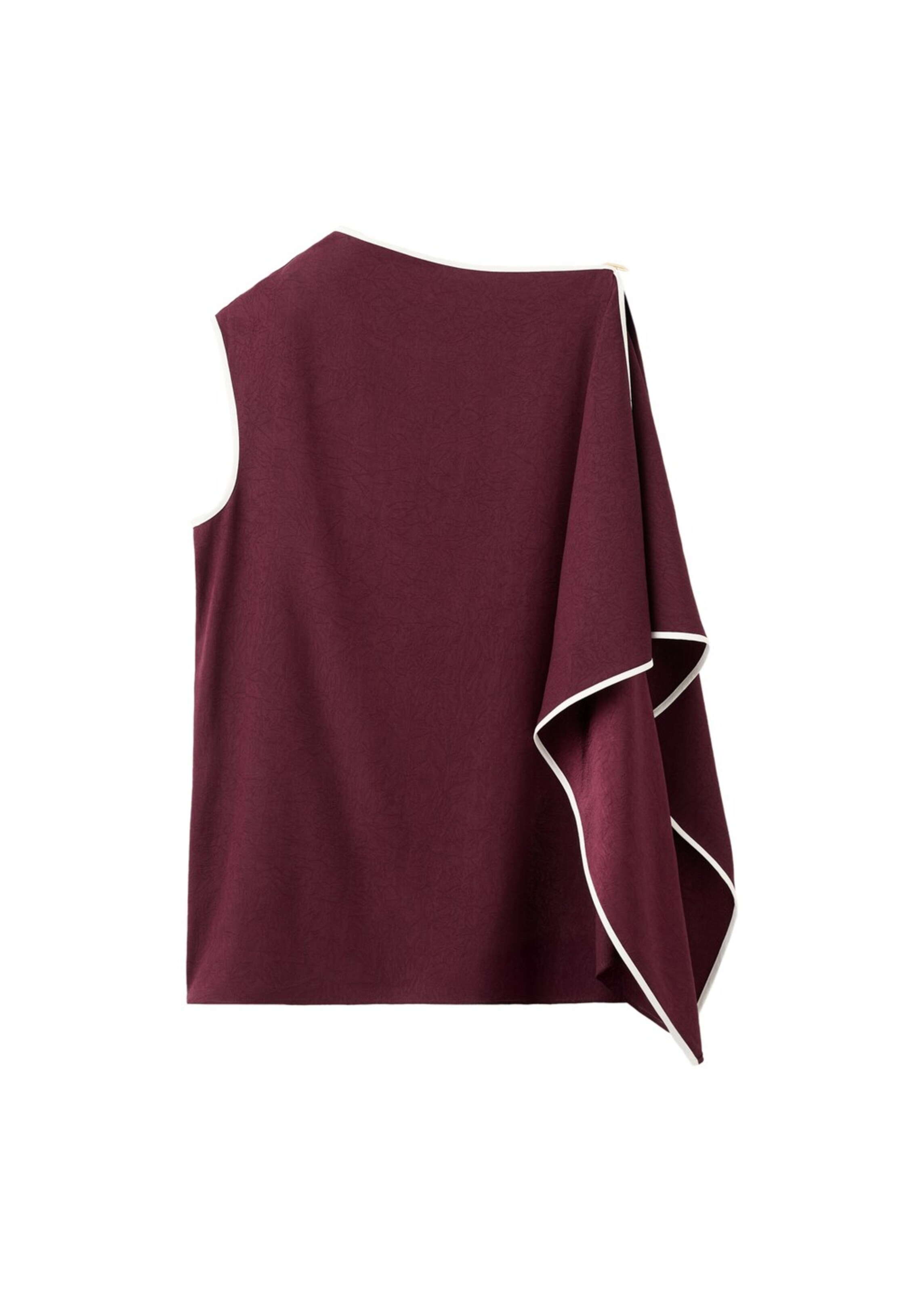 MANGO Bluse 'Sun-a' in burgunder / weiß, Produktansicht