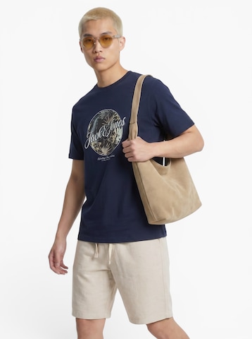JACK & JONES Футболка 'JJHonolulu' в Синий: спереди
