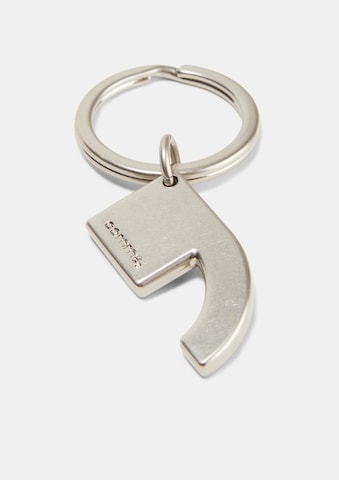 COMMA Key Ring in Silver: front
