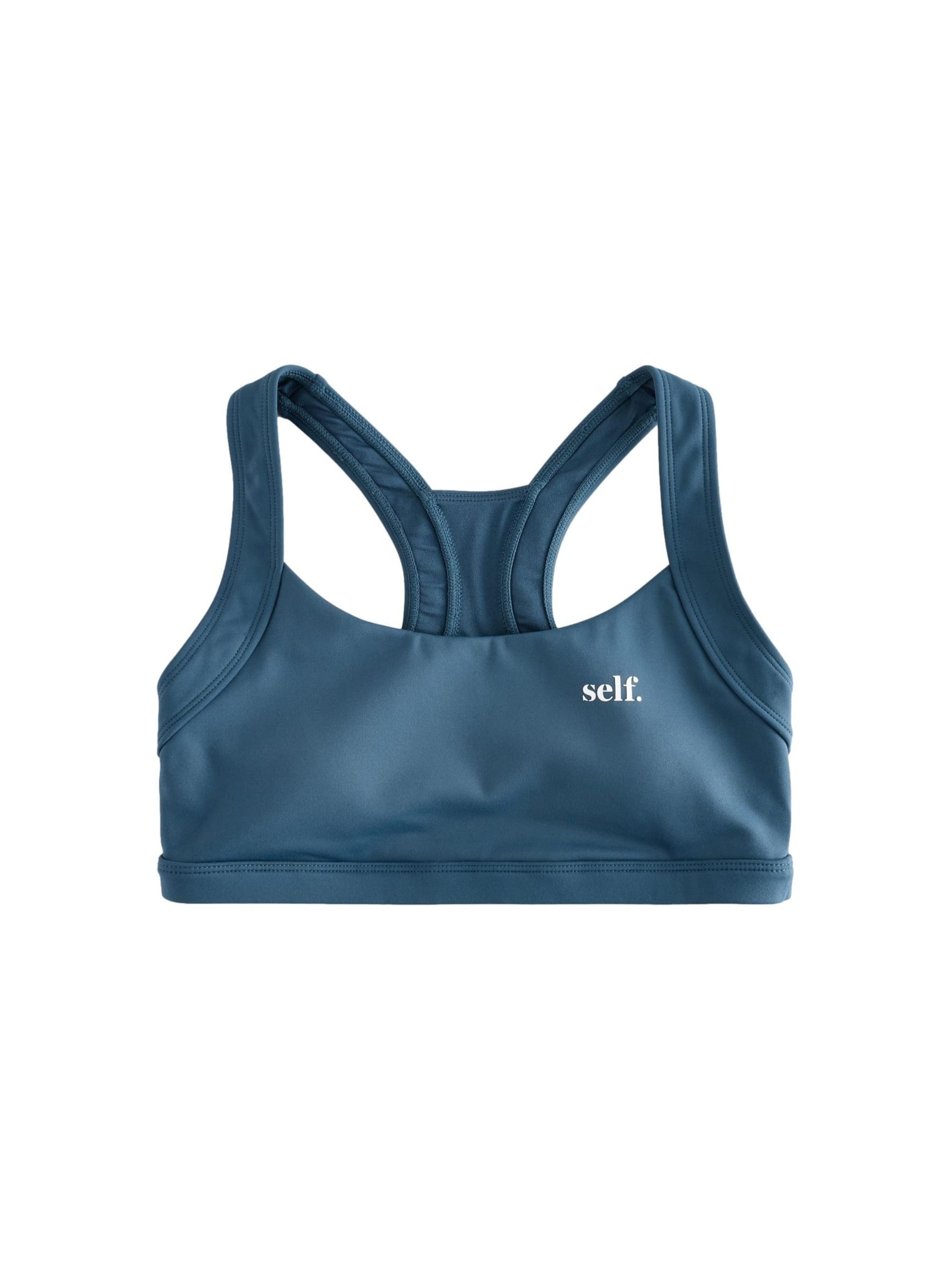 Soutien-gorge de sport self. en bleu : devant