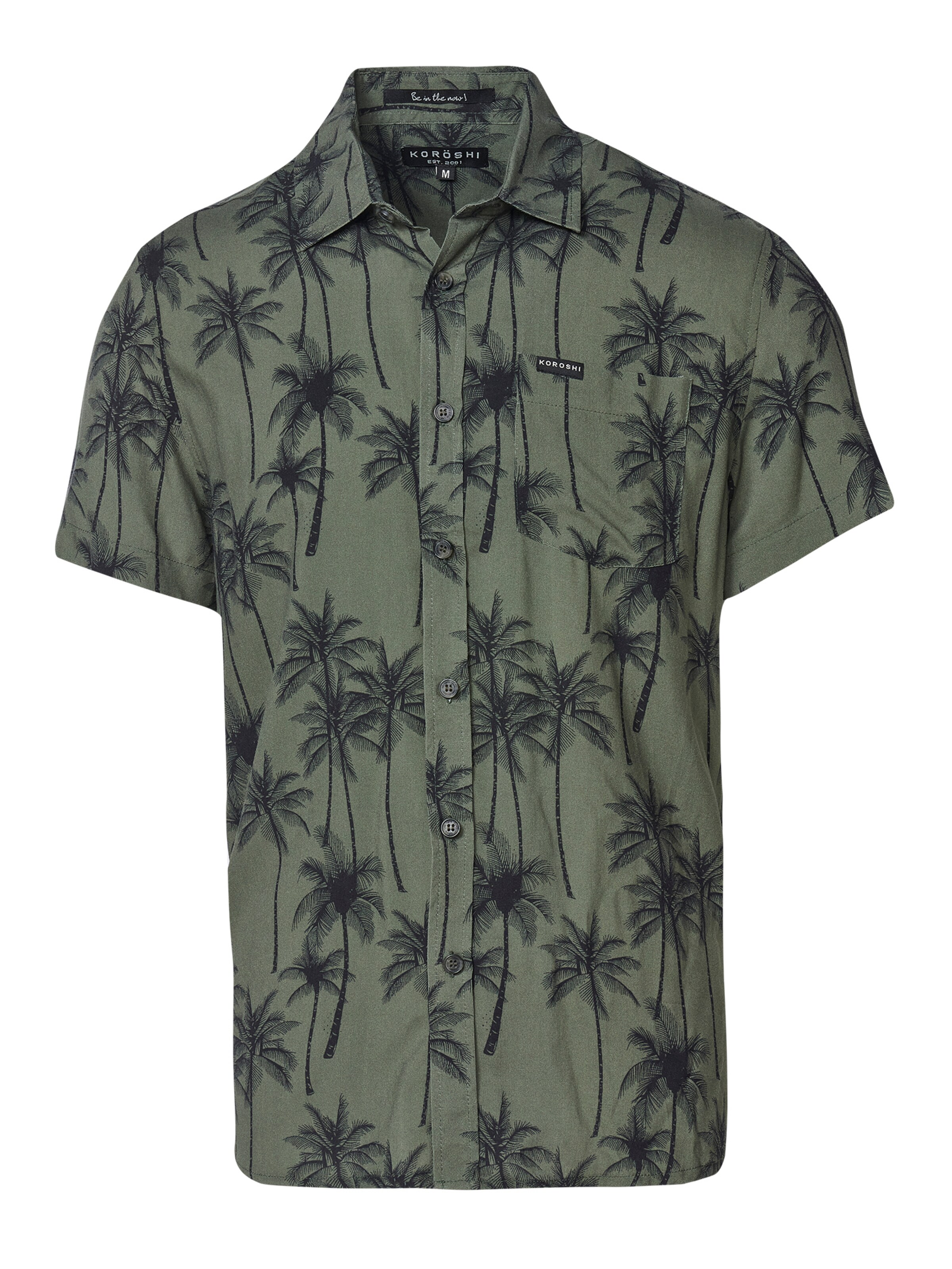 Coupe regular Chemise KOROSHI en vert : devant