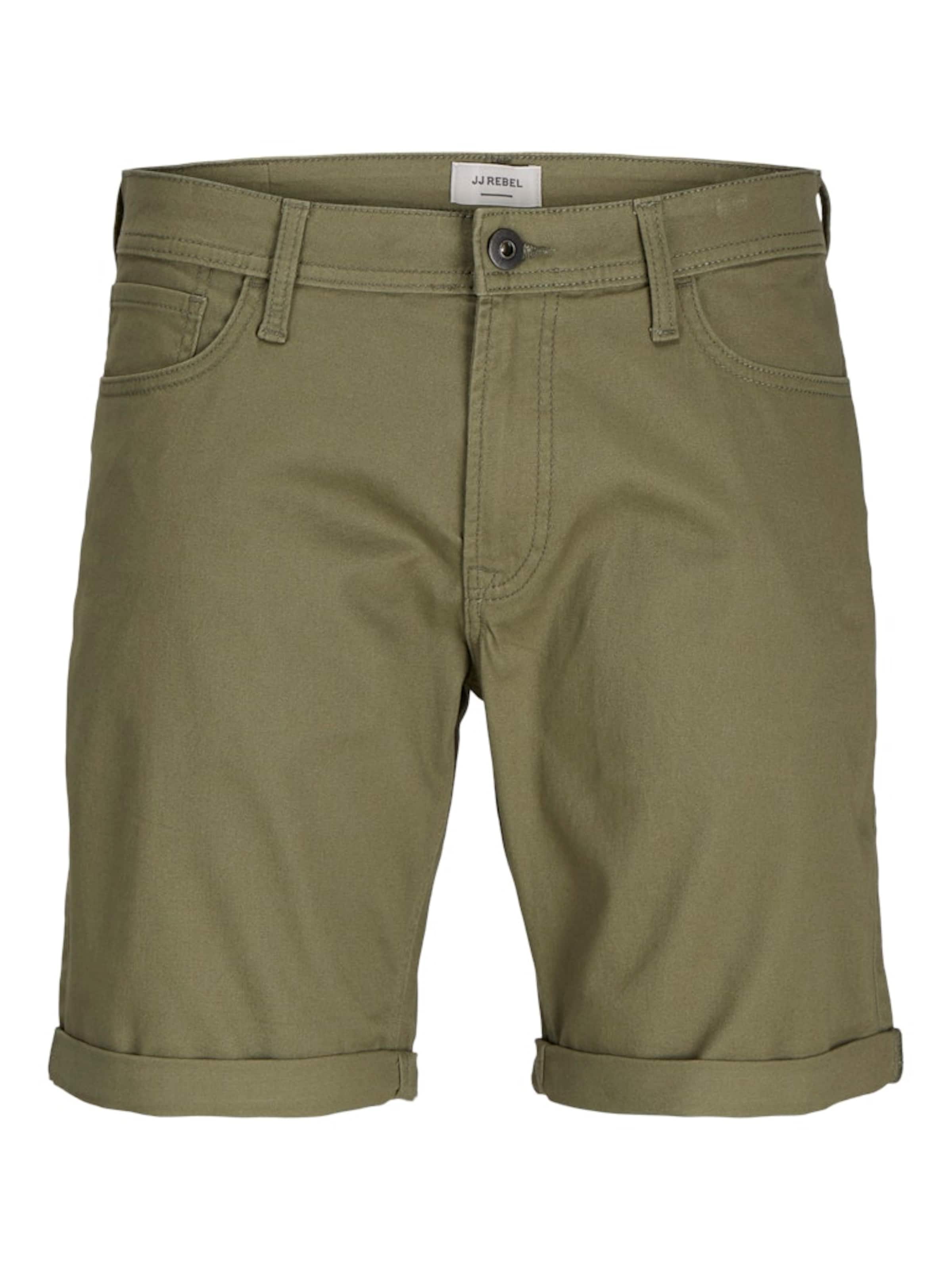 JJ Rebel Regular Trousers 'JREBFIVERS' in Green: front