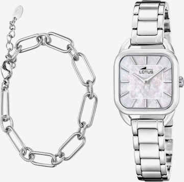 Lotus Analoog horloge in Wit: voorkant
